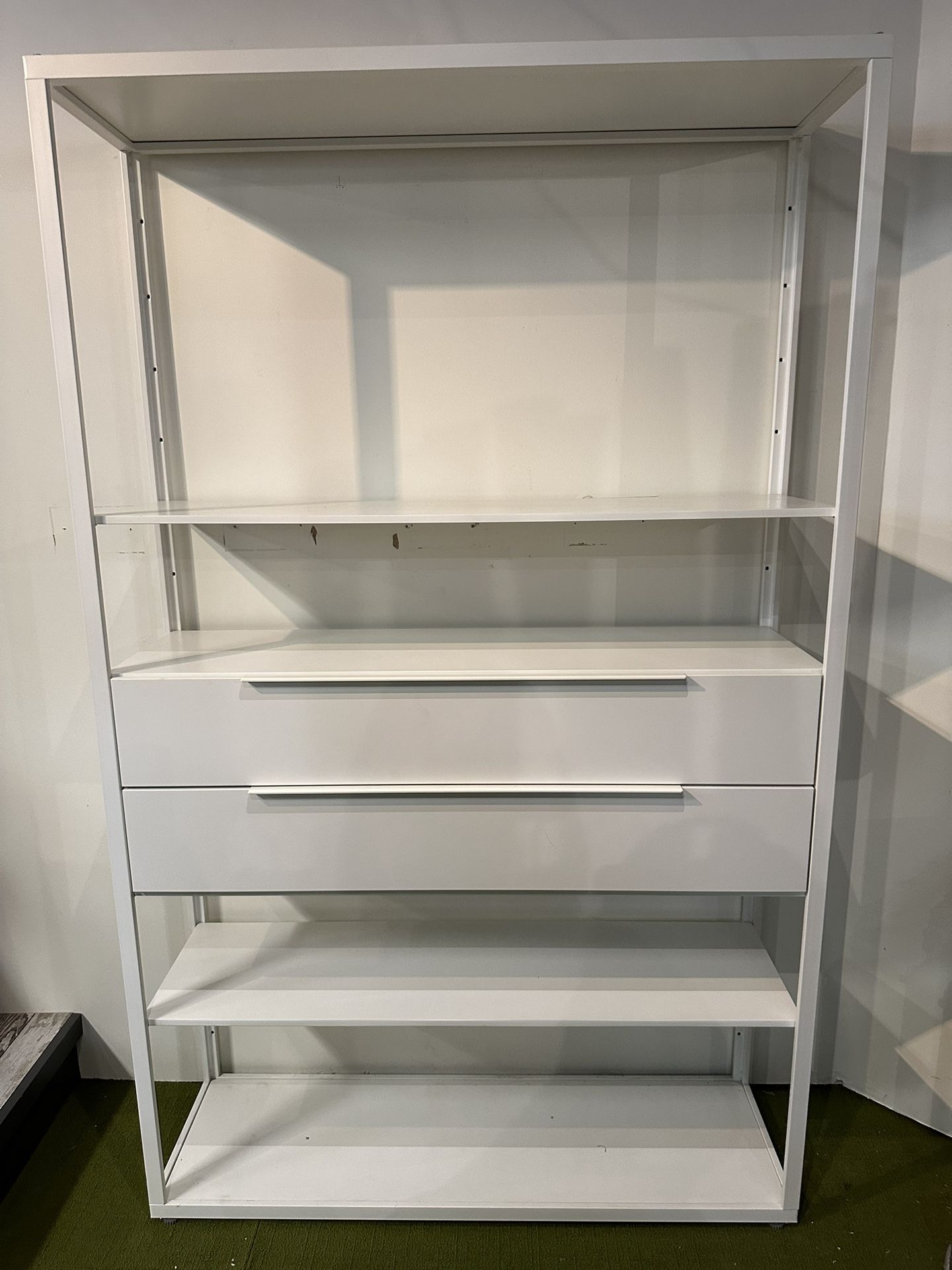 White iKEA Fjalkinge Shelf Unit