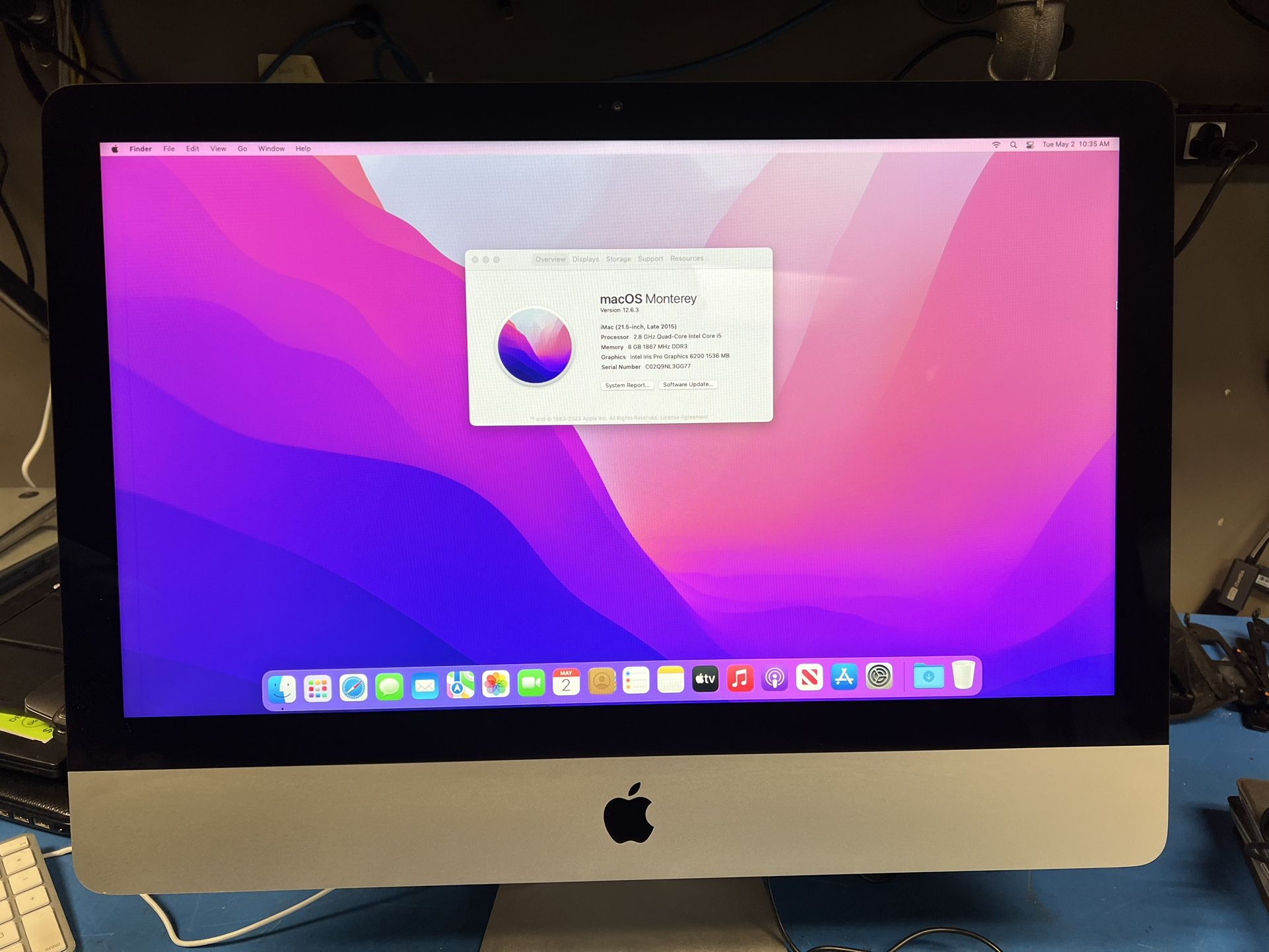 Apple iMac 21.5" 2015 Intel Core i5-5575R 2.80GHz Quad Core 8GB RAM 1TB SSD See Photos
