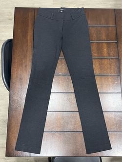 Ann Taylor Ponte Dress Pants Womens 0 Charcoal Gray Stretch Trousers Office Work