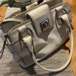 Banana Republic White Leather Handbag Purse