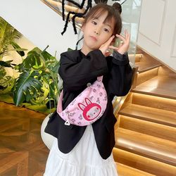 Cartoon Dachshund Pattern Waist Bag Large Capacity Crossbody Pack Purse Casual Outdoor Shoulder Chest