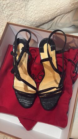 Louboutin Selima 85 Calf Ali Black