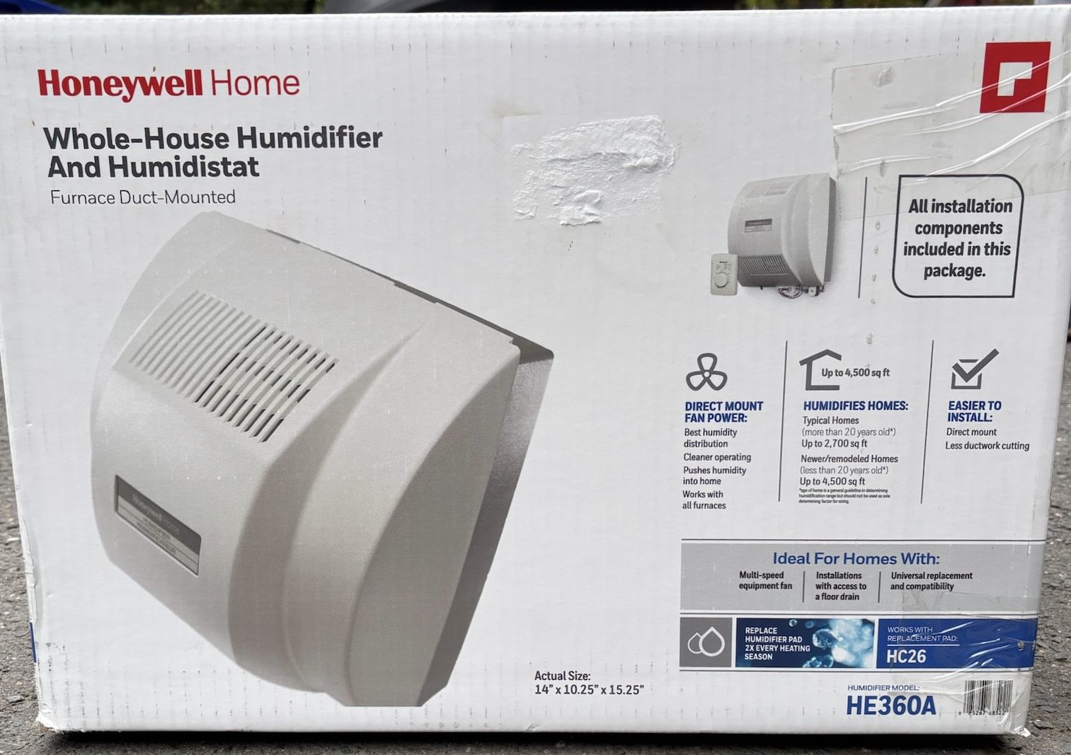 Honeywell Home Whole House Humidifier & Humidistat