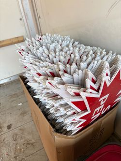 Bulk Lot Red and White Sale Burst Signs