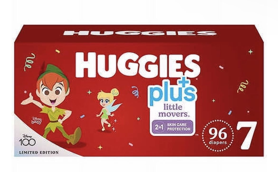 Huggies Plus Diapers Sizes 7, (96 Count)