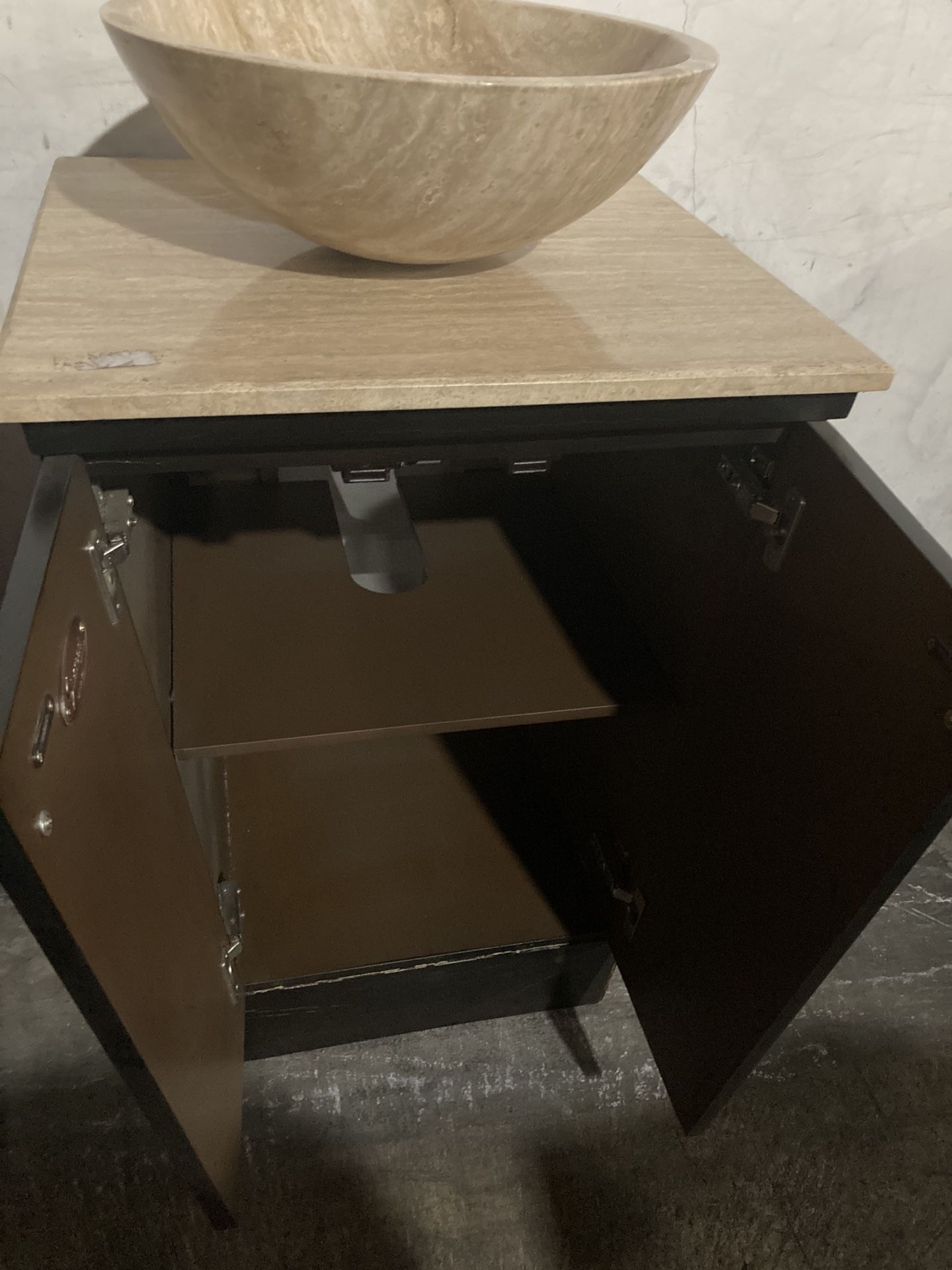 22” Vessel Sink Vanity Espresso Bathroom Cabinet B1750