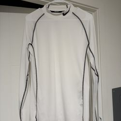 Men's Nike Pro Dri-Fit Tight Fit Large White Long Sleeve Compression Shirt Never Worn