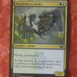 2021 MTG Needlethorn Drake #208 Creature Flying Deathtouch STX Strixhaven Dragon Magic The Gathering Card Game Wizards Of The Coast Collectible