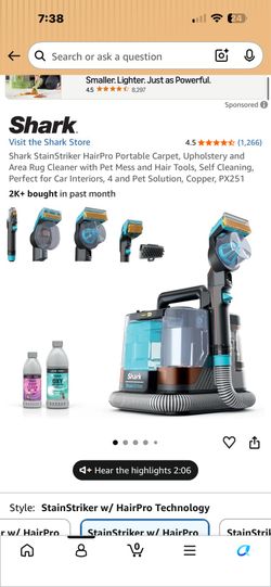 Shark stain striker hair pro