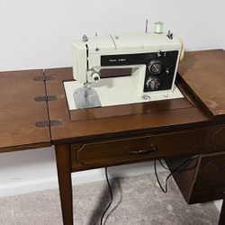 Kenmore Sears Vintage Sewing Machine With Convertible Table Included Model 1756