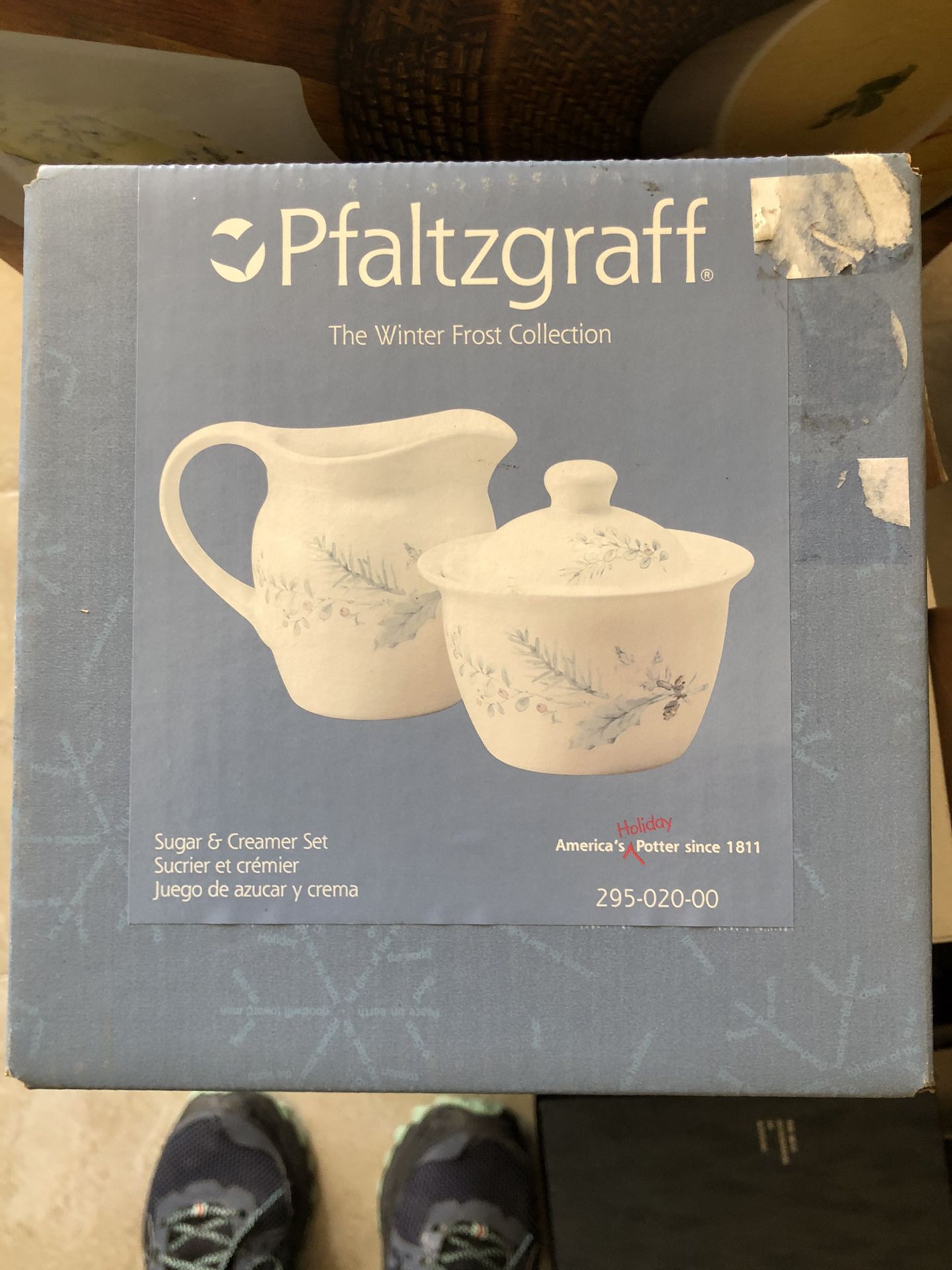 Pfaltzgraff Winter Frost Collection Sugar & Creamer Set