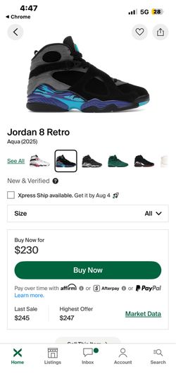 Jordan aqua 8’s