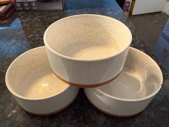 Speckled Ceramic Bowls, Set of 3