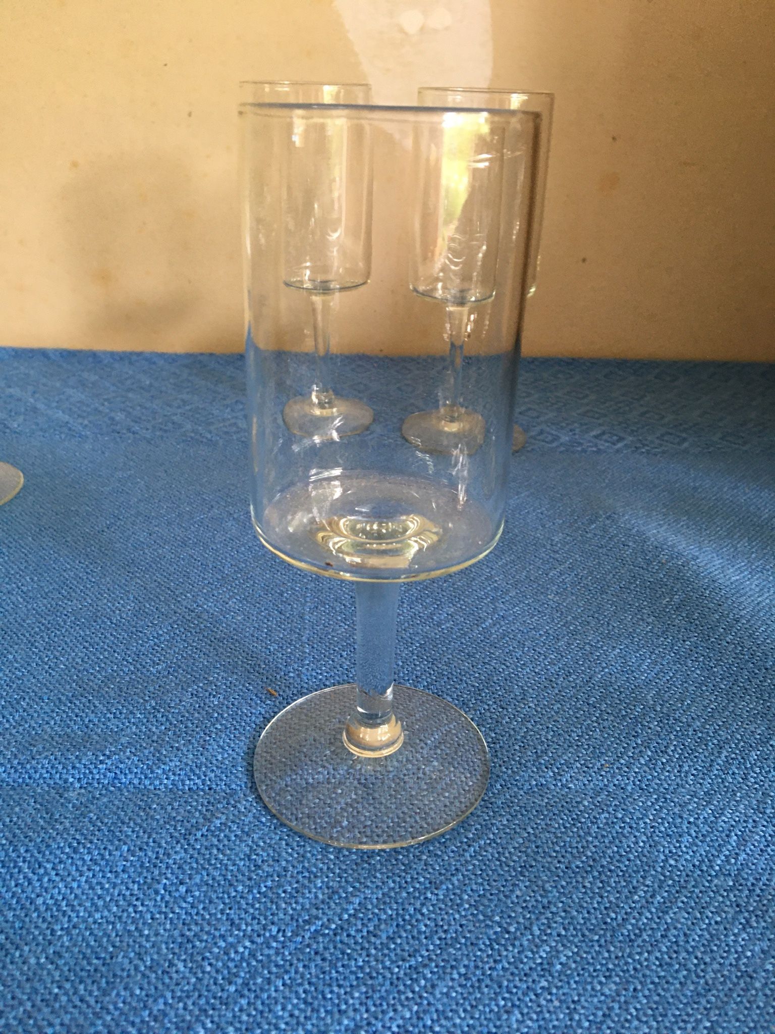 3 Vintage Glass Desert Cups 