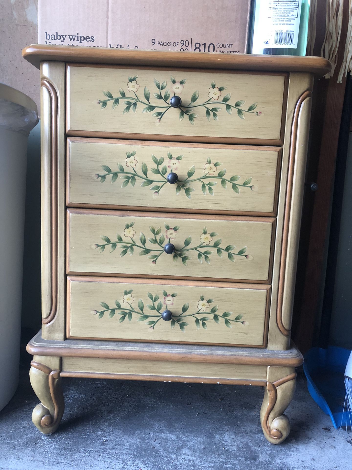 Vintage Jewelry Armoire With Mirror 3 Drawers