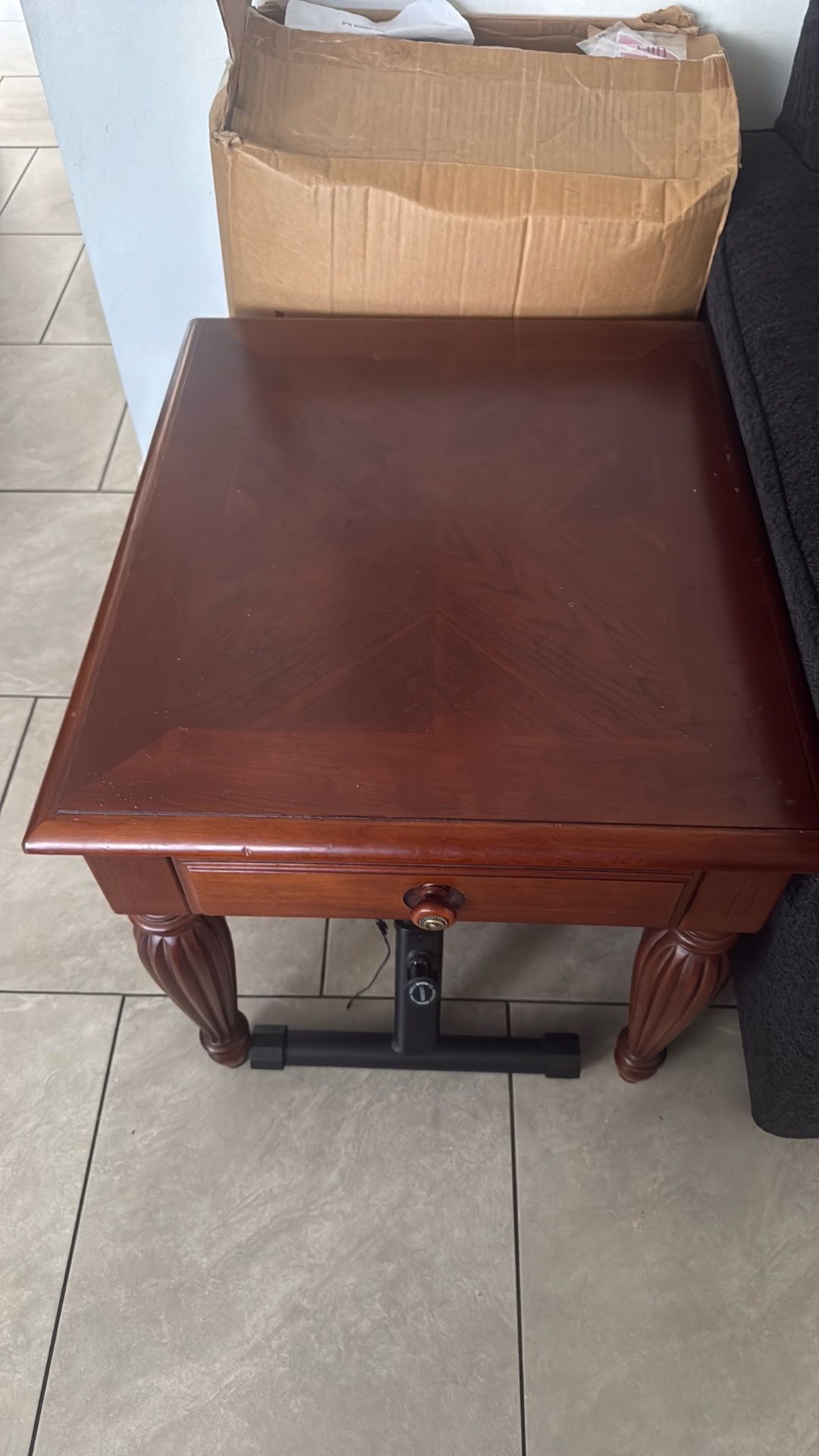 End table$35 and blanket holder $40