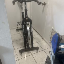 Static Bicycle Exercise One Hevy Duty SCHWINN Good To Start New Year For Sale $175 00 Or Best Offer 