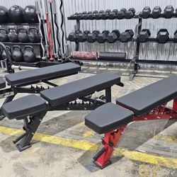 Dumbbells, Bumper Plates, Kettlebells, Barbells, Power Racks and more!

