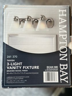 *NEW* In-Box Hampton Bay bathroom vanity light fixture