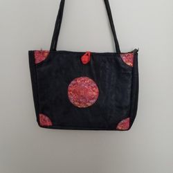 Japanese  Silk Bag  Zipper Needs Replacement 