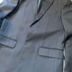 Men Blue Jacket & Vest