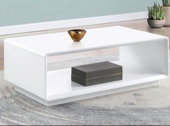 Paseo glossy white coffee table