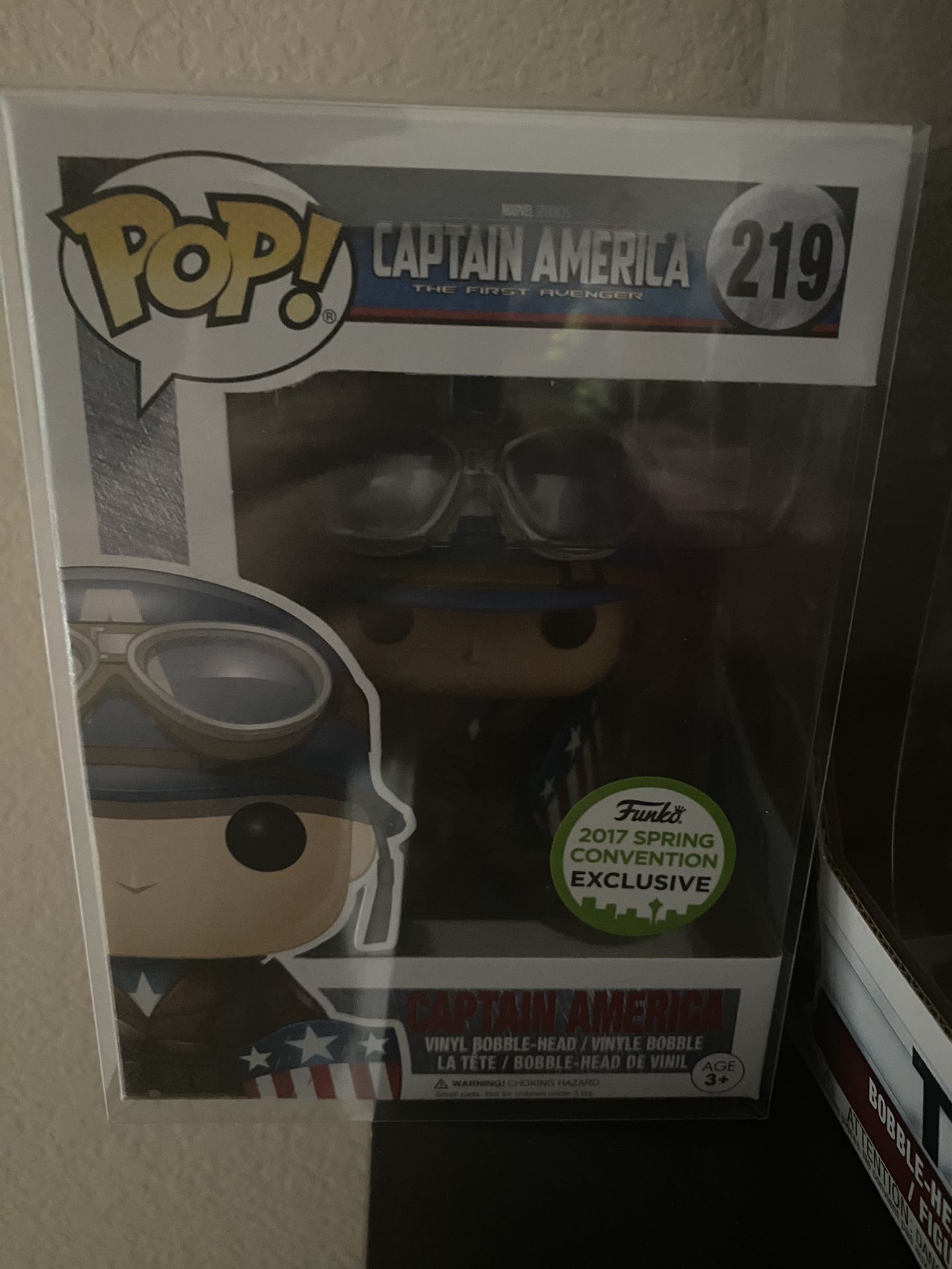 Captain America The First Avenger Captain America World War 2 WWII 2017 Spring Convention Shared Exclusive Funko Pop  