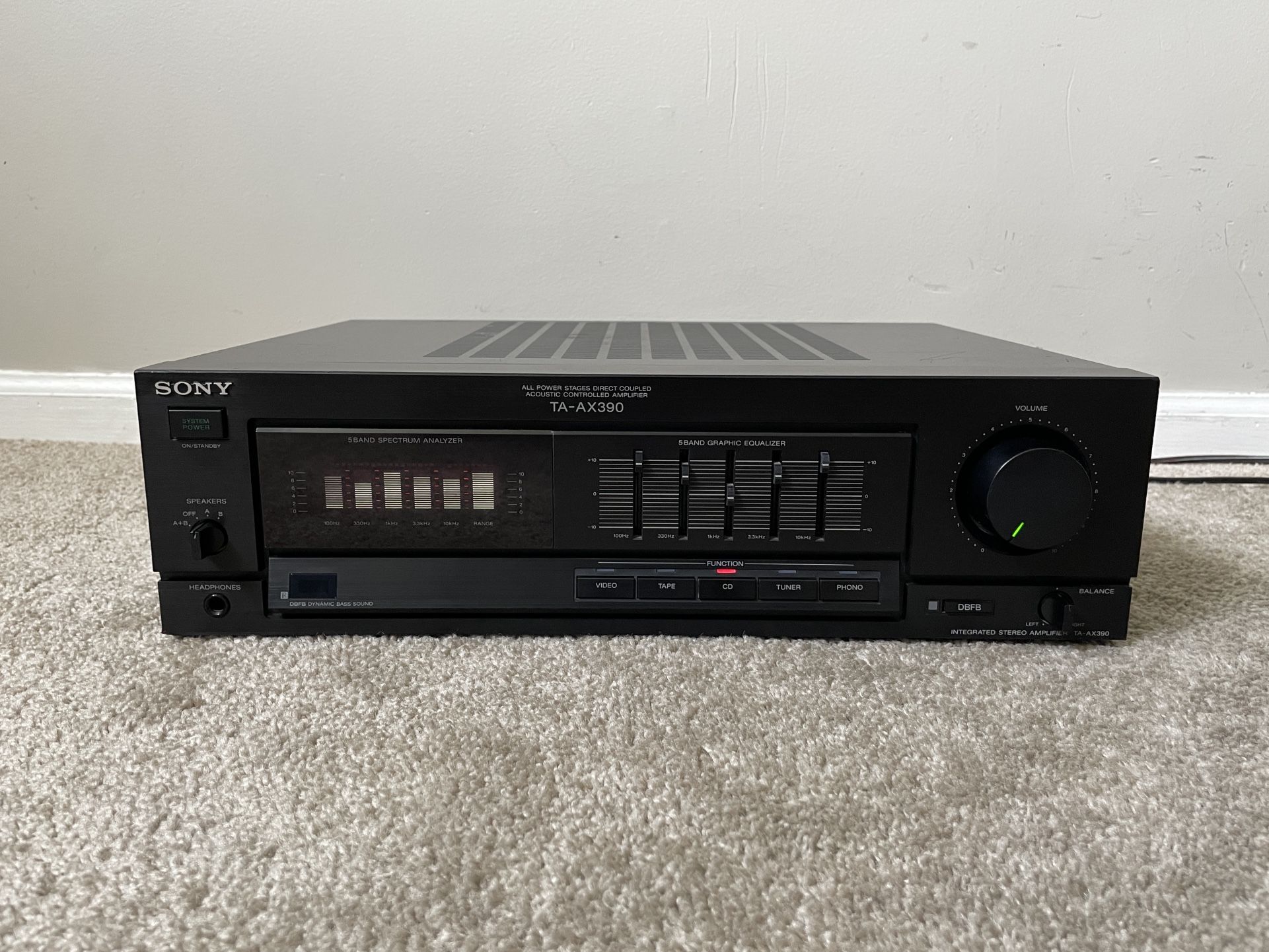 Sony TA-AX390 Home Stereo Integrated Amplifier Amp for Sale in