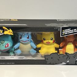 Pokemon select series bulbasaur, squirtle, pikachu & charmander figure 4-pack