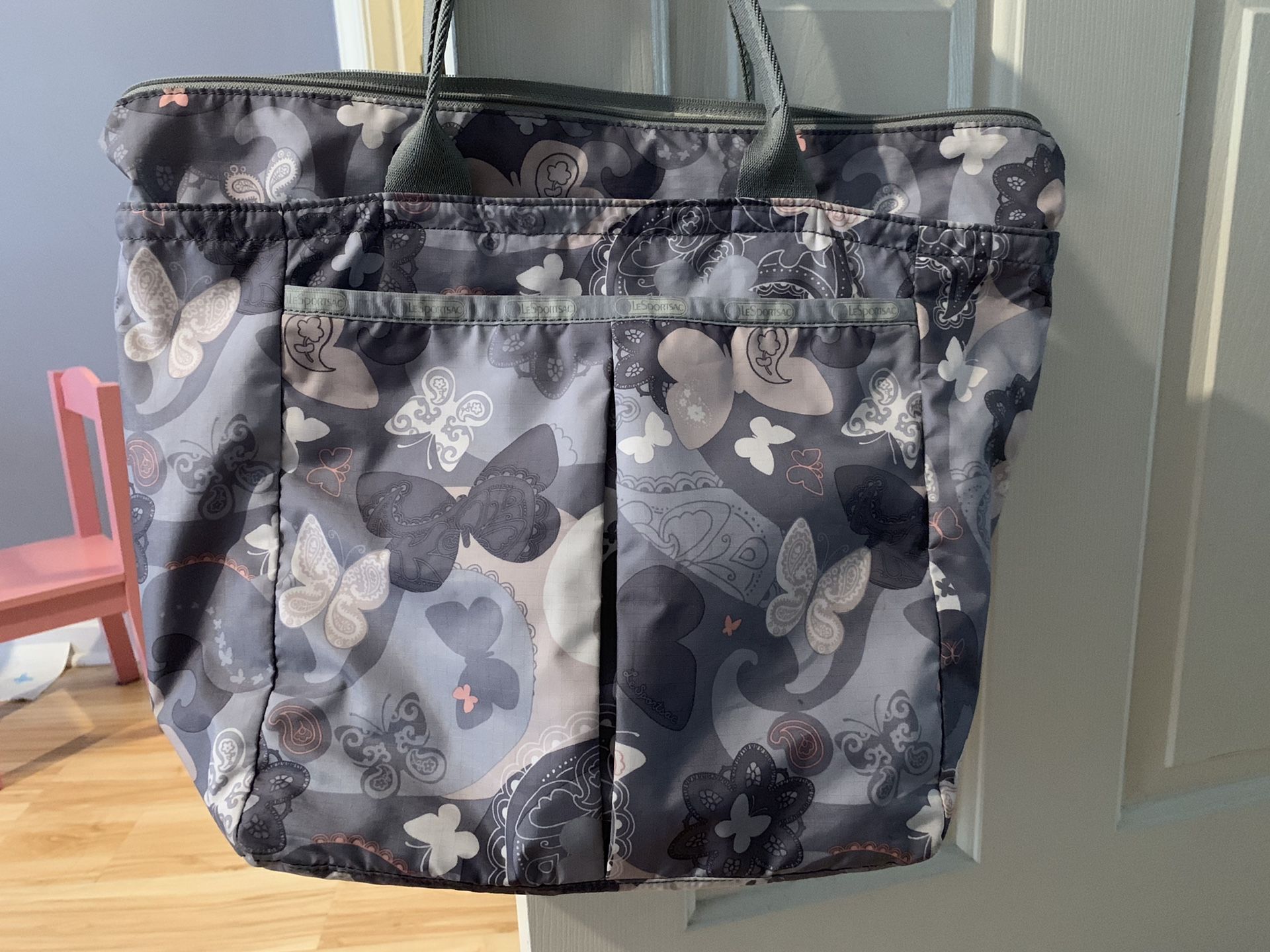 LeSportsac butterfly print tote bag