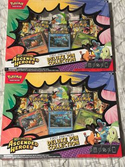 Pokémon Mega Evolution Ascended Heroes Deluxe Pin Collection x2
