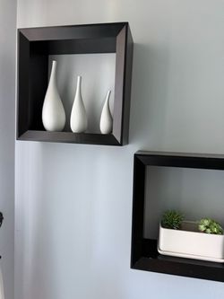 Pottery Barn Black Wall Boxes – Set ($300