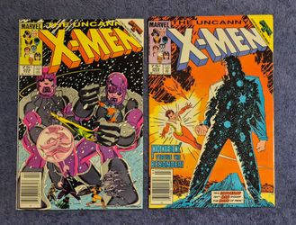 UNCANNY X-MEN 202 + 203 NEWSTAND VF+ 1986 SECRET WARS 2 MARVEL COMICS CLAREMONT