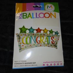 Congrats Foil Balloon 38x26inch New