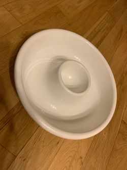 Thick Plastic White Chips & Dip Tray