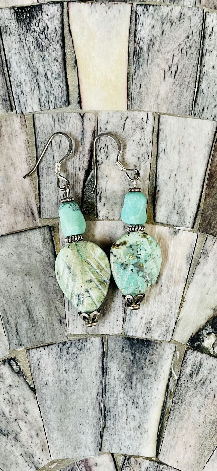 Turquoise Leaf Earrings