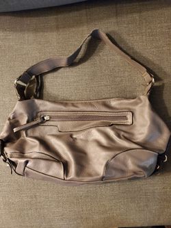 Gray Leather Purse