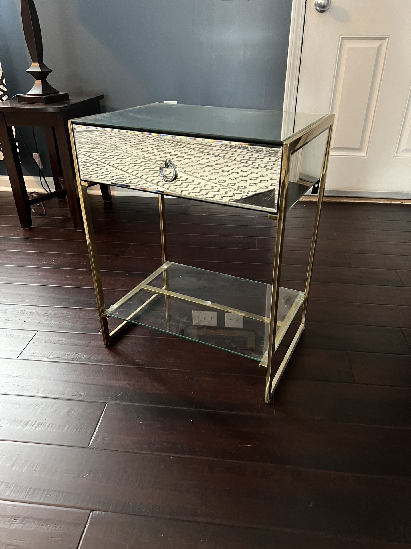 Moreland Gold Finish 1-Drawer Side Table by iNSPIRE Q Bold