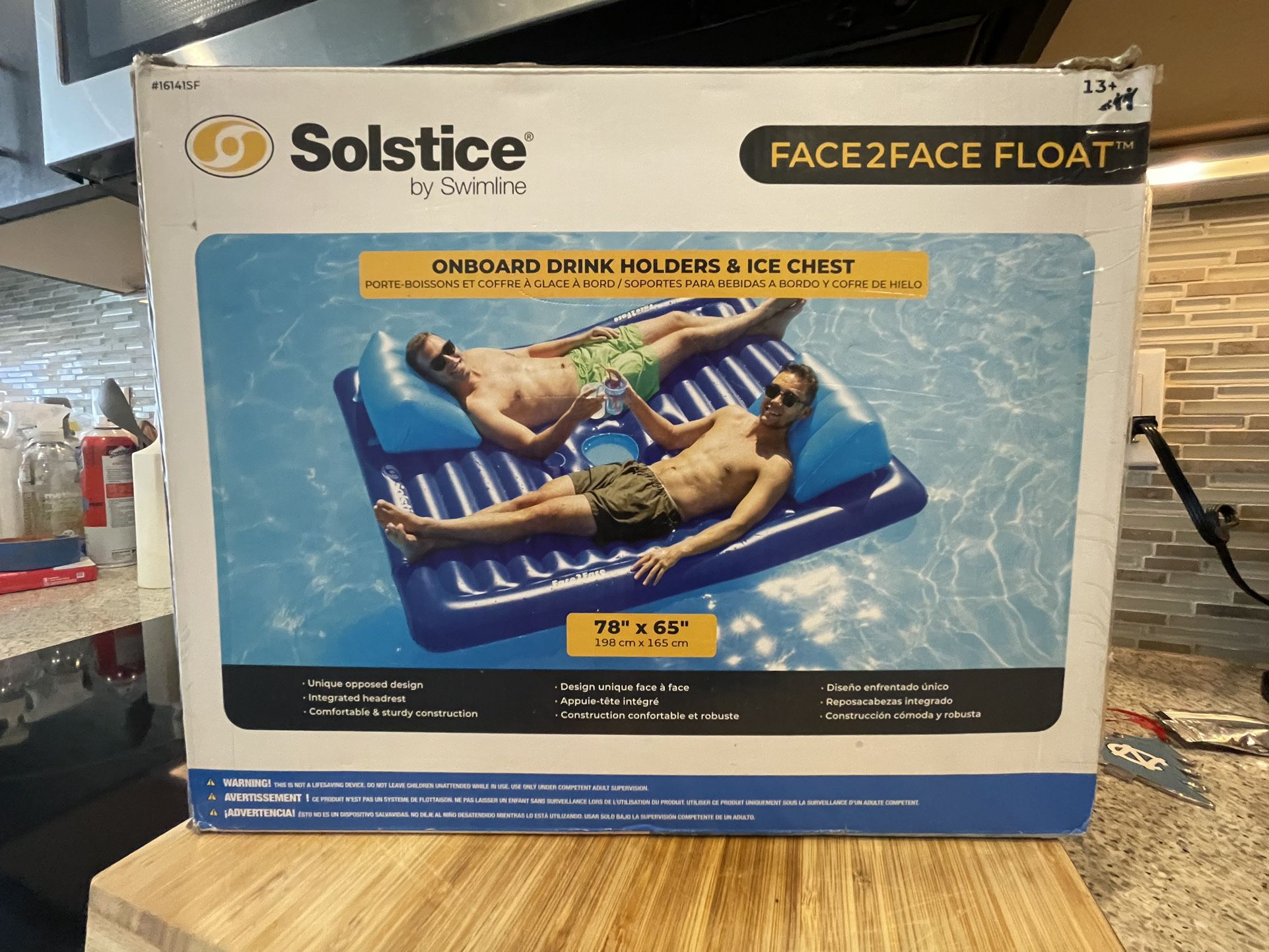 Brand New 2-Person Float w/ Cup Holders + Ice Bucket