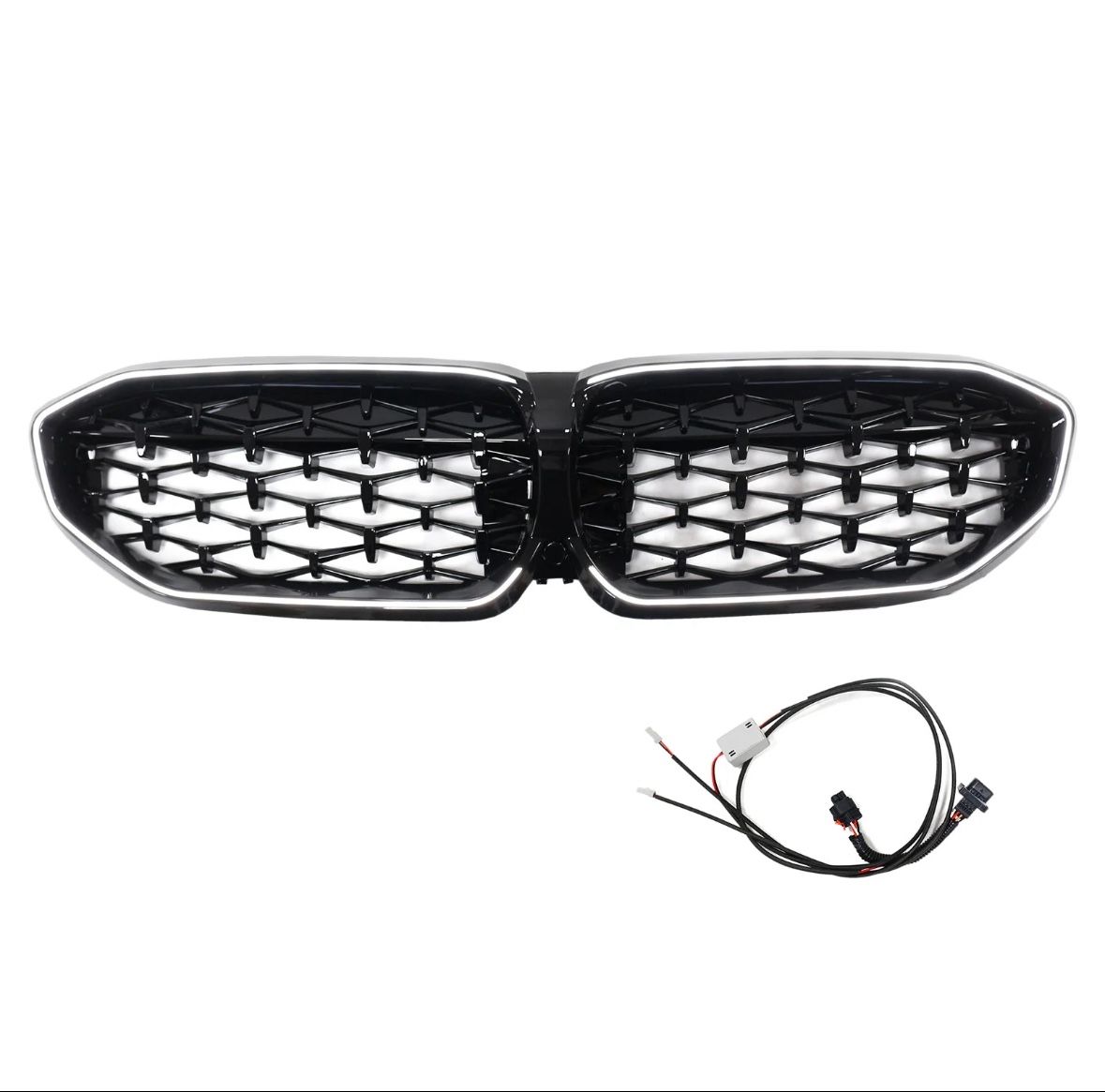2019-2022 BMW 3 Series LED Black Diamond Kidney Grill  