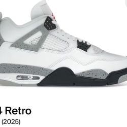 White cement Jordan 4s Ds Size 12 Brand new