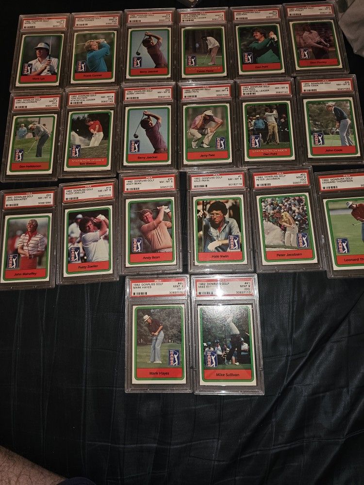 20 Graded 1982 Golf Cards