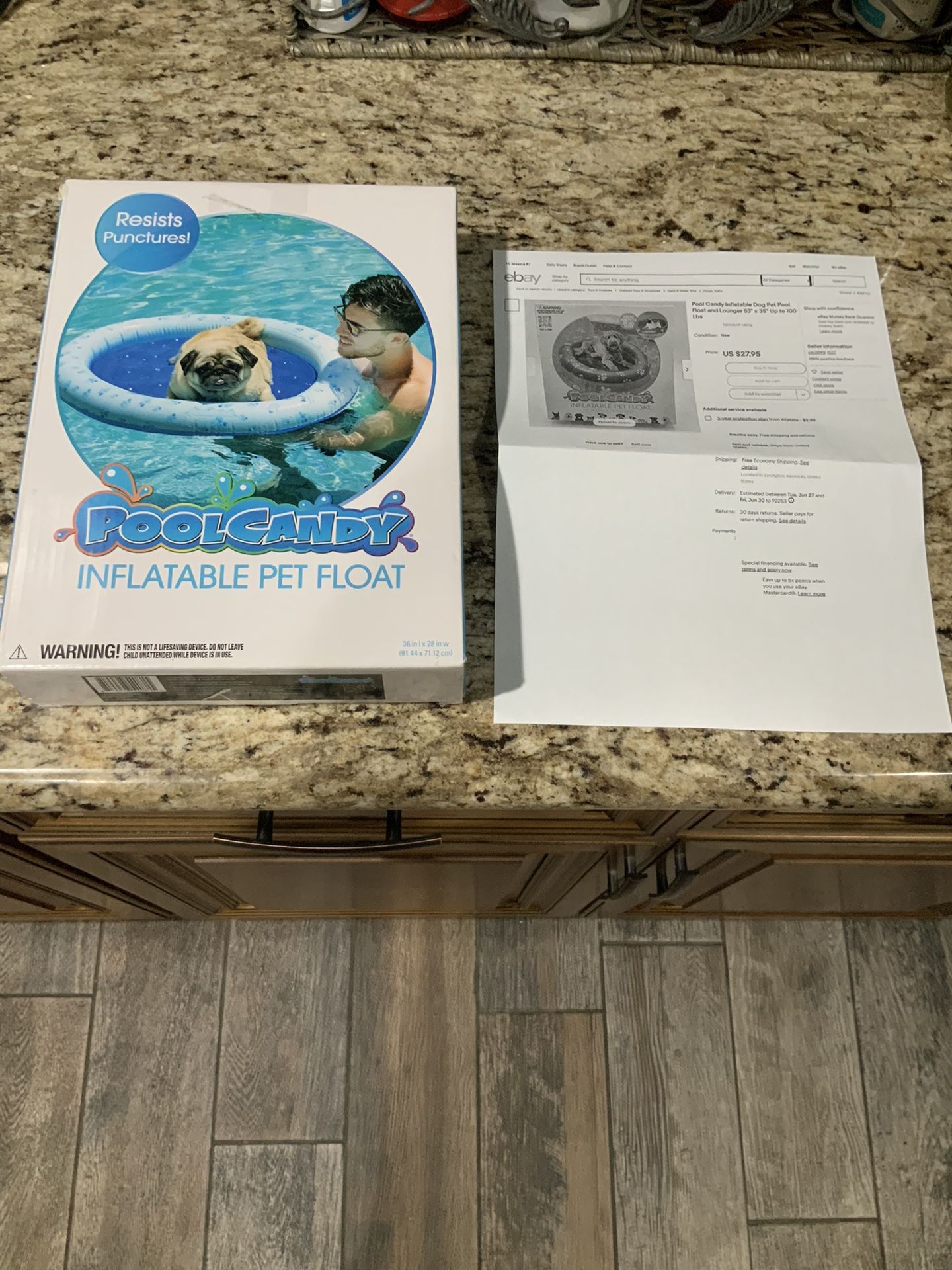 Poolcandy Inflatable Pet Float