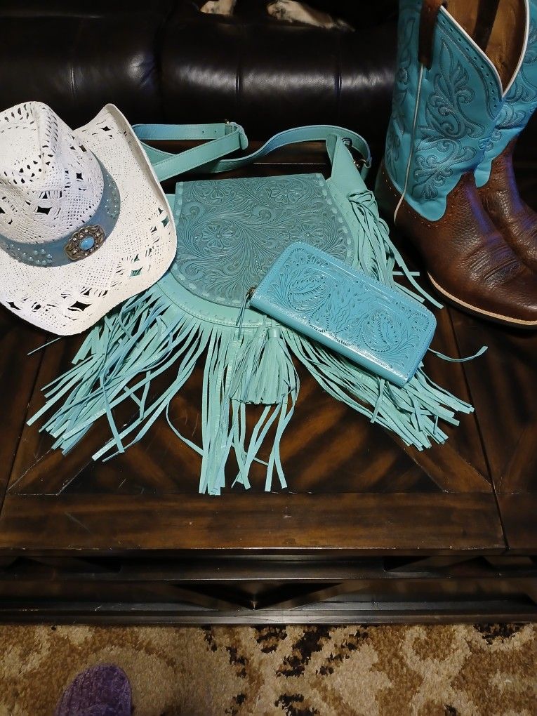 Cowgirl Ariat Boots 91/2 Myra Bag&wallet