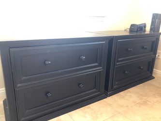2 black file cabinets stylish great condition