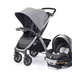 Chicco Bravo 3-in-1 Quick-Fold Trio Travel System - Parker