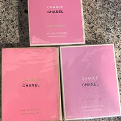 3 Brand New Luxury Perfume For Womens Chance Chanel 100ml