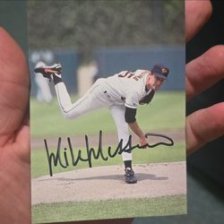 Signed Baseball Pitcher Photo Autograph