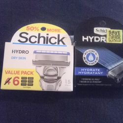 Cartridges (5 blades) fit  Hydro5 and Hydro3 asking $22 for both obo