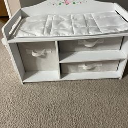 Toy Baby Changing Table With Drawers And Pad